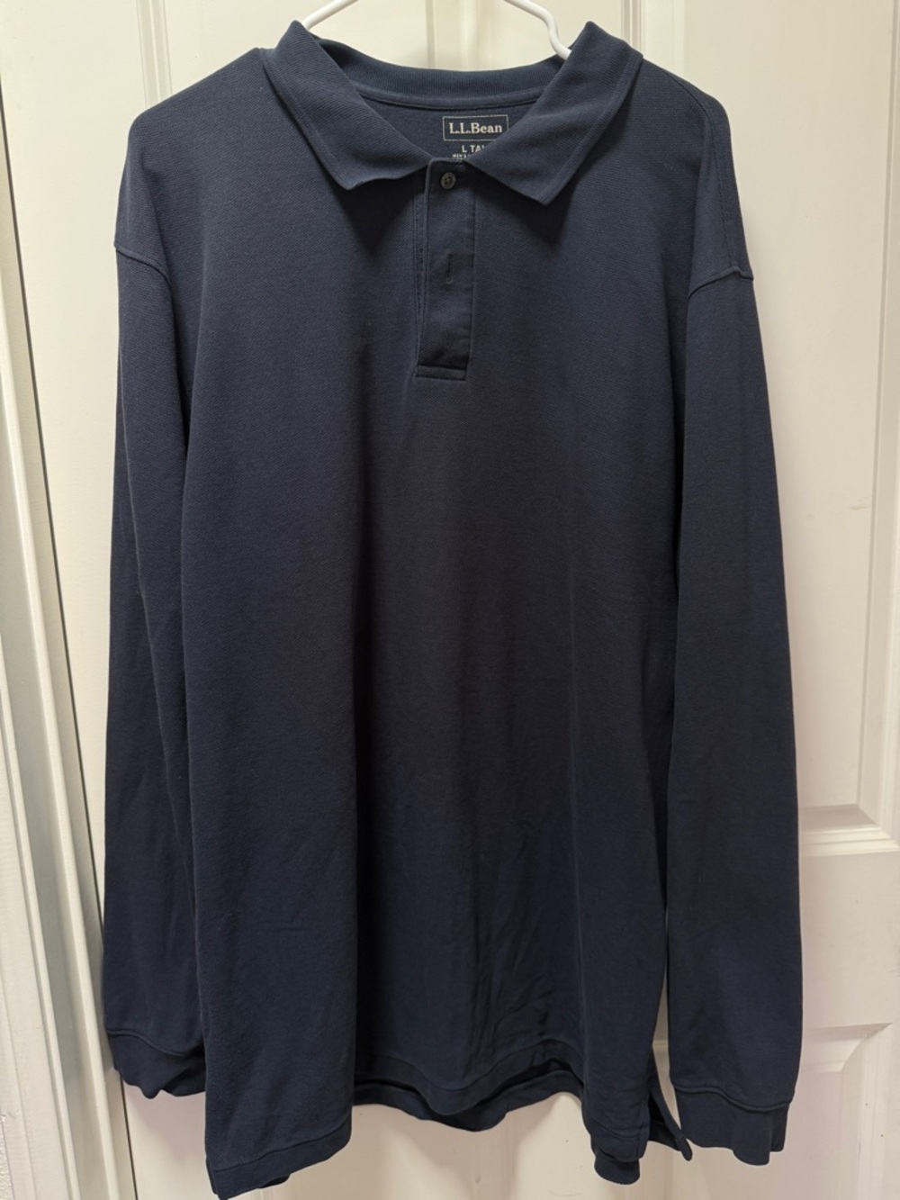 L.L. Bean Men's Long-Sleeve Polo - Dark Navy